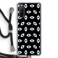 Eyes pattern: Sony Sony Xperia 10 III Transparant Hoesje met koord