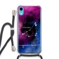 Sterrenbeeld - Donker: iPhone XR Transparant Hoesje met koord