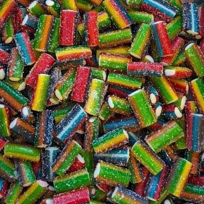 Dolce Plus Dolce Plus - Mini Sour Rainbow Filled Pencils 1 Kilo (Halal)