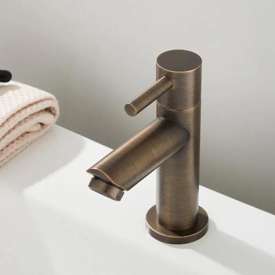 Fonteinkraan SaniClear Antique | Opbouw | Koudwater kraan | Standaard model | 1-hendel | Rond | Verouderd messing