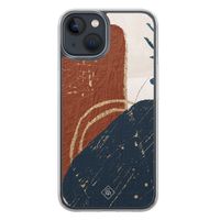 iPhone 13 mini hybride hoesje - Abstract terracotta
