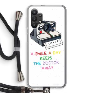 Smile: Samsung Galaxy A32 5G Transparant Hoesje met koord