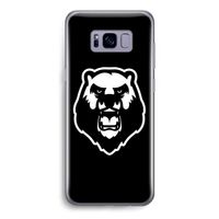 Angry Bear (black): Samsung Galaxy S8 Transparant Hoesje