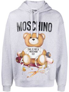 Moschino hoodie en coton à imprimé ourson - Gris