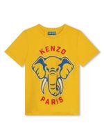 Kenzo Kids t-shirt en coton biologique à logo imprimé - Jaune - thumbnail