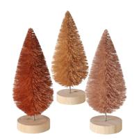 Boltze Home Beeld kerstboom bruin h16cm