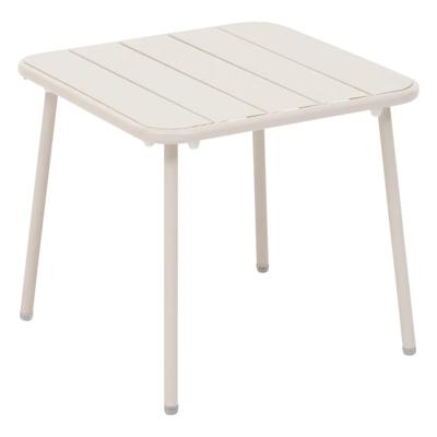 Bijzettafel / tuin salon tafel Phuket - metaal - wit - 45 x 45 x 41 cm - voor buiten