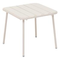 Bijzettafel / tuin salon tafel Phuket - metaal - wit - 45 x 45 x 41 cm - voor buiten Bijzettafel / tuin salon tafel Phuket - metaal - wit - 45 x 45 x 41 cm - voor buiten