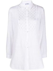 La Perla chemise à plastron brodé - Blanc