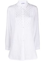 La Perla chemise à plastron brodé - Blanc