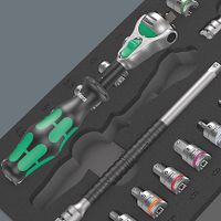 Wera 9720 Schuimrubberen inzetstuk met 8000 A Zyklop ratel 1/4" Set 1, 37-delig - 05150110001 - thumbnail