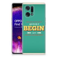 OPPO Find X5 | Siliconen hoesje | met naam Quote Begin
