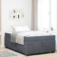 Bedframe met matras met matras Donkergrijs 120 x 190 cm Fluweel