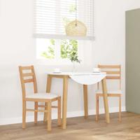 Eetkamerstoelen met kussens 2 st massief hout rubber