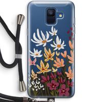 Painted wildflowers: Samsung Galaxy A6 (2018) Transparant Hoesje met koord