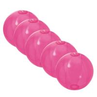 Strandbal - 5x - roze - opblaasbare bal - 30 cm - strandspeelgoed