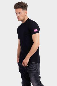 Dsquared2 Icon T-Shirt Heren Zwart/Roze - Maat XS - Kleur: Zwart | Soccerfanshop