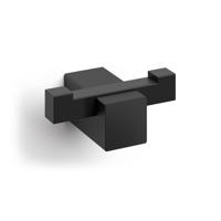 Zack Carvo Handdoekhaak - 7x3cm - dubbel - zwart 40504