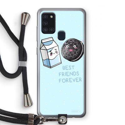 Best Friend Forever: Samsung Galaxy A21s Transparant Hoesje met koord