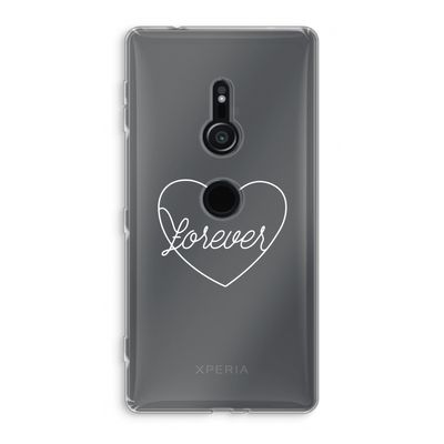 Forever heart pastel: Sony Xperia XZ2 Transparant Hoesje