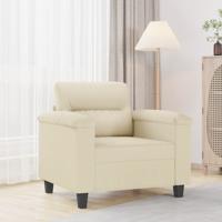 Fauteuil 60 cm kunstleer crmekleurig