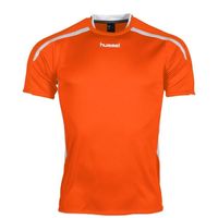 Hummel 110005 Preston Shirt Korte Mouw - Orange-White - XXL