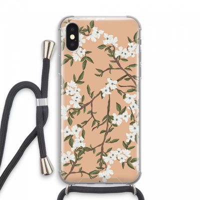 Blossoming spring: iPhone XS Max Transparant Hoesje met koord