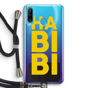 Habibi Majorelle : Huawei P30 Lite Transparant Hoesje met koord