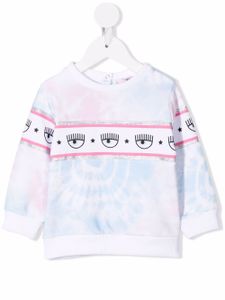 Chiara Ferragni Kids sweat à logo imprimé - Bleu