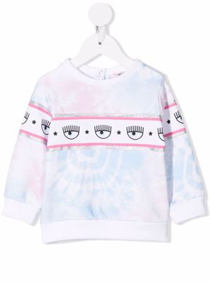 Chiara Ferragni Kids sweat à logo imprimé - Bleu
