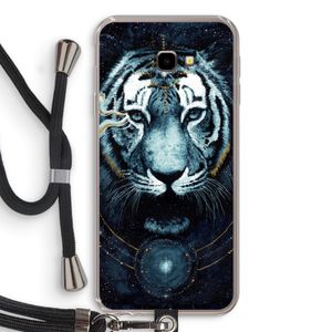 Darkness Tiger: Samsung Galaxy J4 Plus Transparant Hoesje met koord