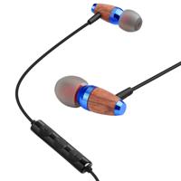 awei ES-60TY TPE in-ear Wire Control oortelefoon met mic voor iPhone iPad Galaxy Huawei Xiaomi LG HTC en andere smartphones (blauw)