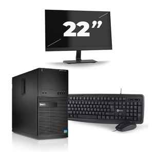 Dell Optiplex XE2 Micro Tower - Intel Core i7-4e Generatie - 16GB RAM - 256GB SSD - Windows 10 + 1x 22 inch Monitor