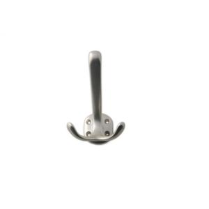 Kapstokhaken - dubbele haak - aluminium - 11cm - wandhaak - jashaak