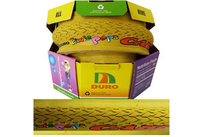 Duro fuzzbuster 28 inch 24-622 fixie pops vouwband geel 60 tpi