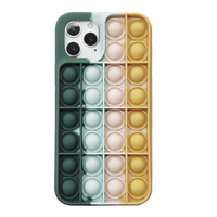 iPhone XS hoesje - Backcover - Pop it - Siliconen - Groen