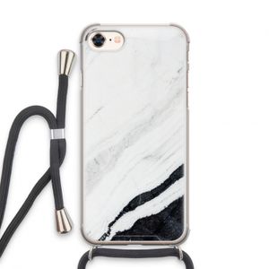 Elegante marmer: iPhone 8 Transparant Hoesje met koord