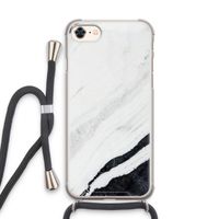 Elegante marmer: iPhone 8 Transparant Hoesje met koord