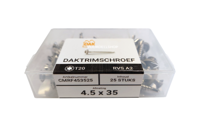Daktrimschroef RVS A2 4,5 x 35 mm verpakt per 25 stuks