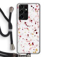 Terrazzo N°9: Samsung Galaxy S21 Ultra Transparant Hoesje met koord