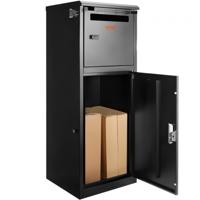 VEVOR pakketbrievenbus 41,2x40,1x110,5 cm pakketbus stalen palletbox 50kg brievenbus Postbox XXL brievenbus met wachtwoordslot drukslot antidiefstal opening voor pakketten brieven etc.