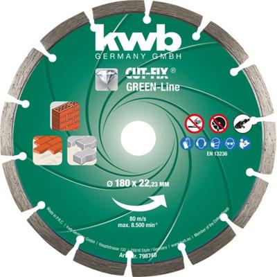 Diamantschijf cutfix grn 178x22 mm - Kwb