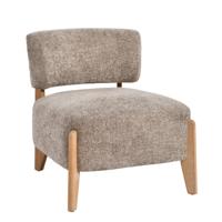 Fauteuil Vale Taupe rubberhout