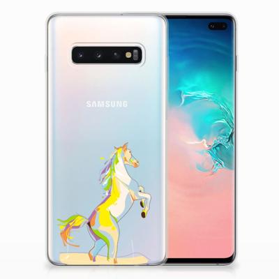 Samsung Galaxy S10 Plus Telefoonhoesje met Naam Horse Color Samsung Galaxy S10 Plus Telefoonhoesje met Naam Horse Color