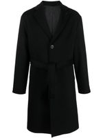 Lardini manteau à taille ceinturée - Noir