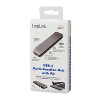 LogiLink UA0302 laptop dock & poortreplicator USB 3.2 Gen 1 (3.1 Gen 1) Type-C Aluminium, Zwart - thumbnail