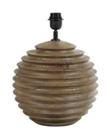 Light & Living Tafellamp 'Renzo' Mangohout, 38cm, kleur Mat Bruin (excl. kap)
