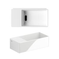 Clou New Flush fontein 35x18cm inclusief afvoerset zonder kraangat Keramiek Wit CL/03.03432