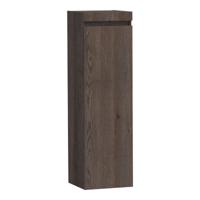 Brauer Joy - Hoge Kast - 120 cm - 1 Deur - Greeploos - Linksdraaiend - Lamellen Eiken Zwart