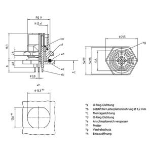 Lutronic 1229 Sensor/actuator steekconnector M12 Aantal polen: 5 Bus, inbouw 1 stuk(s)